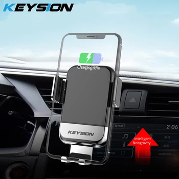 

KEYSION Car Phone Holder for iPhone Intelligent Infrared Sensor Qi Car Wireless Charger Air Vent Mount Mobile Phone Holder Stand