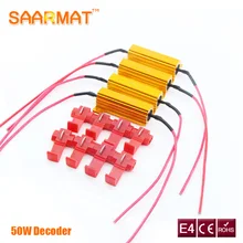 4X50 Вт Светодиодный светильник тормозной сигнал поворота противотуманная лампа резистор нагрузки исправление ошибок быстрая вспышка 7443 W21W 7440 P21/5 W 1157 P21W 1156 PY21W