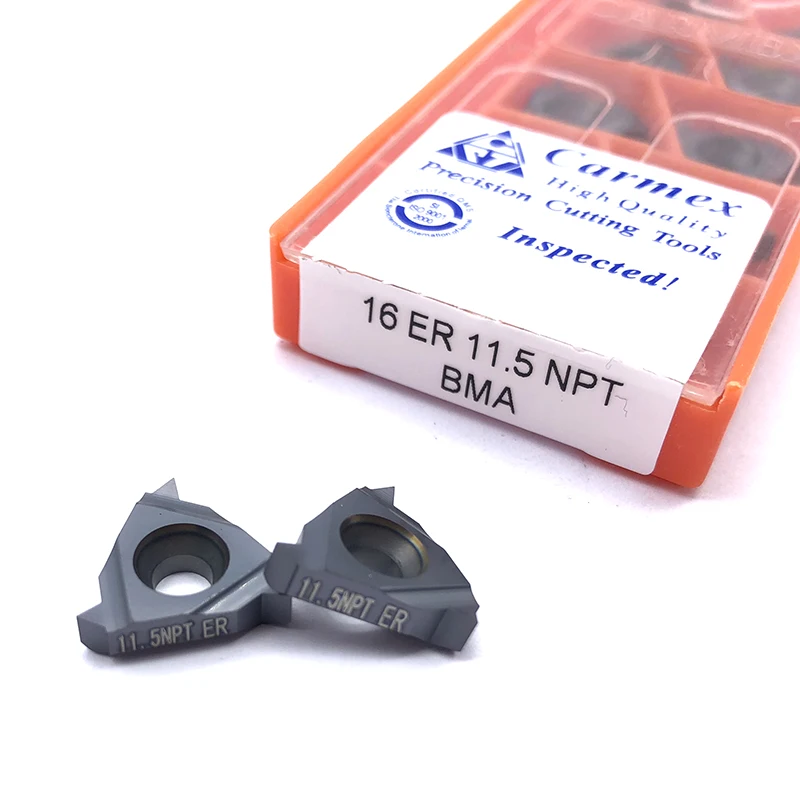 

10PCS Carmex 16IR 16ER 11.5 NPT 14 NPT 18 NPT BMA Thread turning tool Tungsten Carbide Inserts Threading Lathe CNC Cutting Tool