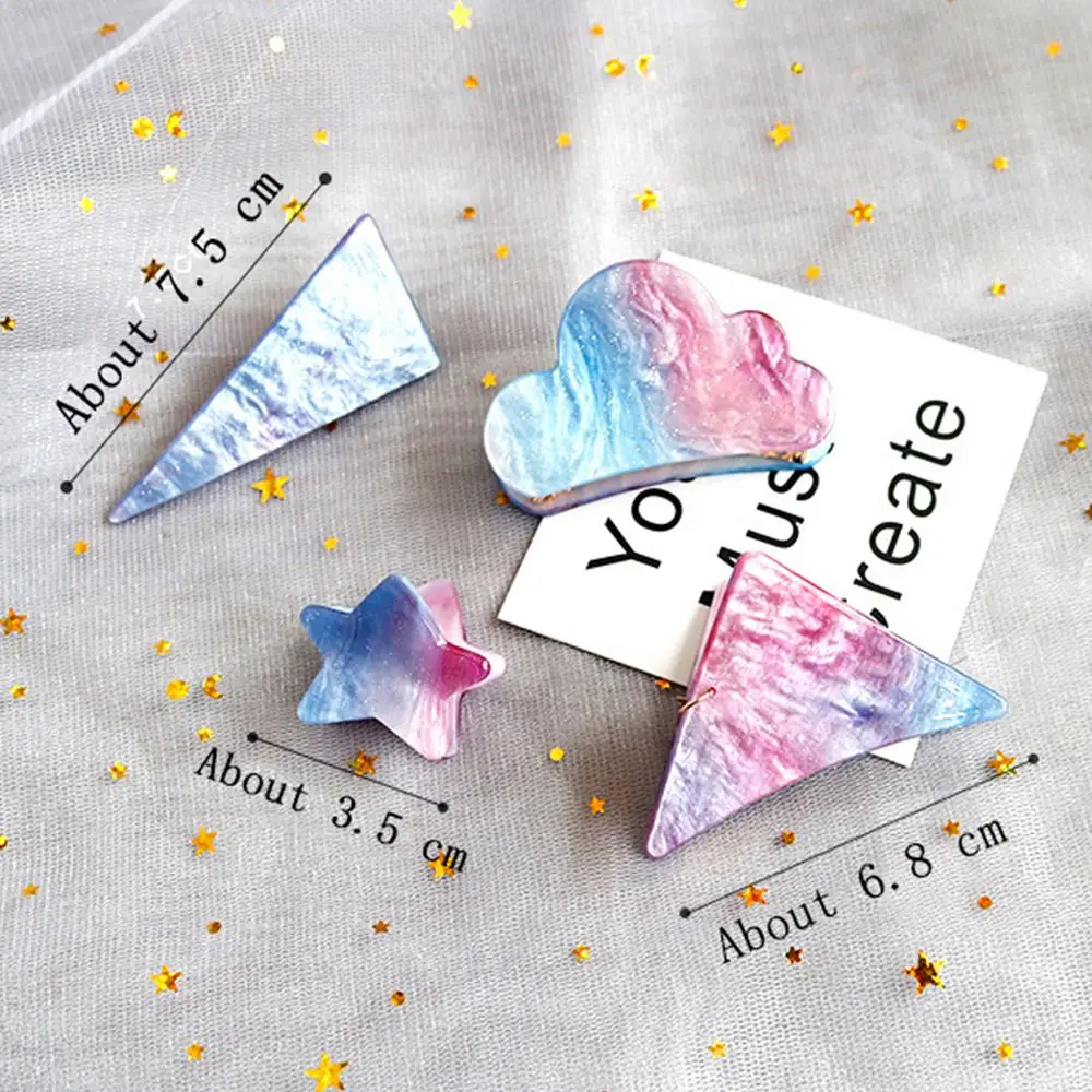 Заколки для волос Milky Way GalaxyGradient цветные геометрические заколки аксессуары