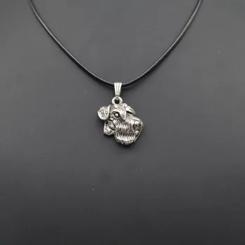 

2017 Fashion Cute vintage 3D Schnauzer dog Pendant Choker women Necklace Trendy delicate charm gift Jewelry
