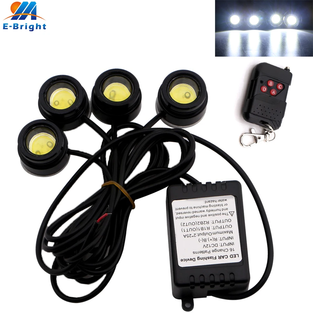 YM E-Bright 1 комплект DRL светодиодный 4*1 5 Вт Светодиодный светильник Eagle Eye