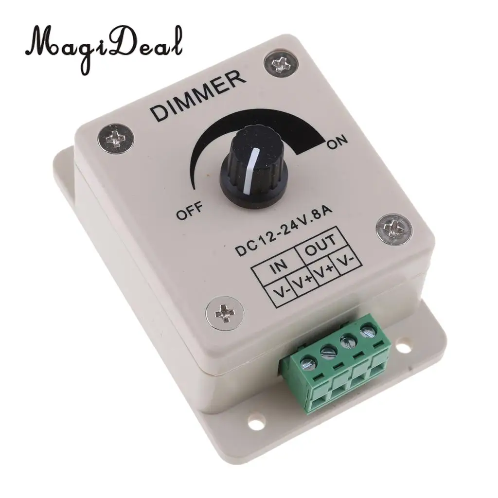 MagiDeal Durable Marine 12V LED Strip Lights PWM Dimming Controller Dimmer for Boat Marine Yacht Dinghy Parts Accessories