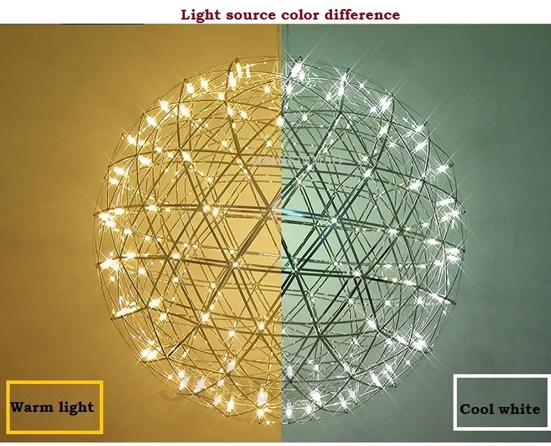 Из нержавеющей стали фейерверк шаровые люстры светодиодный освещение дома Спальня изысканный светильник гостиничное освещение 110-240 В