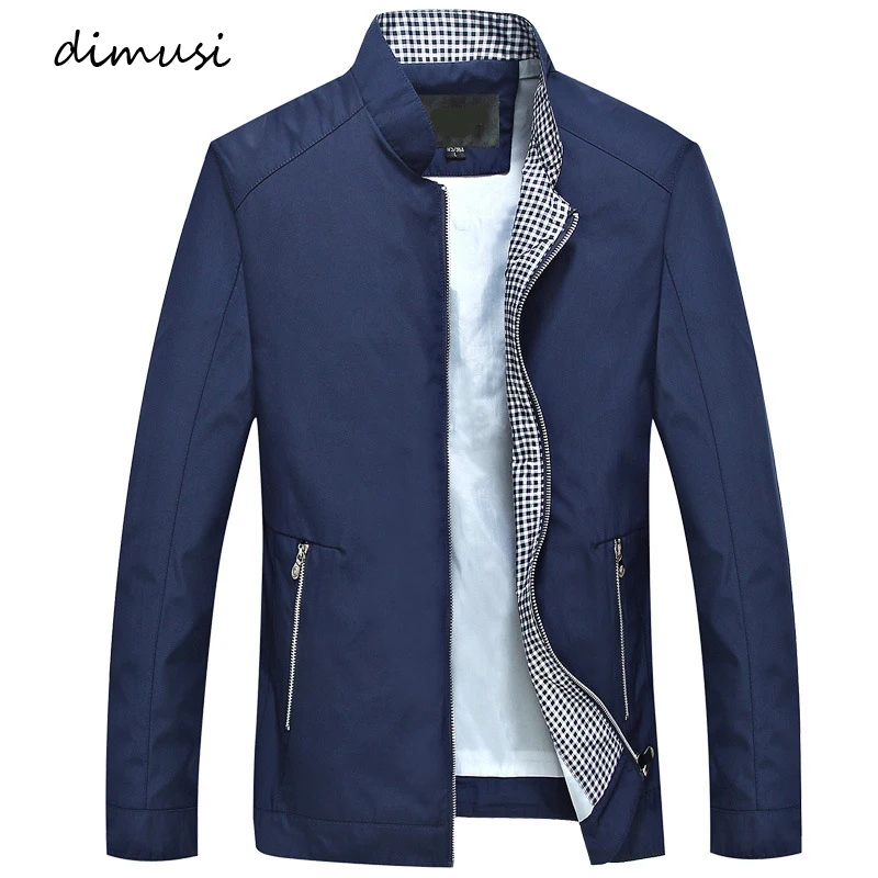 DIMUSI Spring Autumn Mens Bomber Jackets Causal Outwear Windbreaker