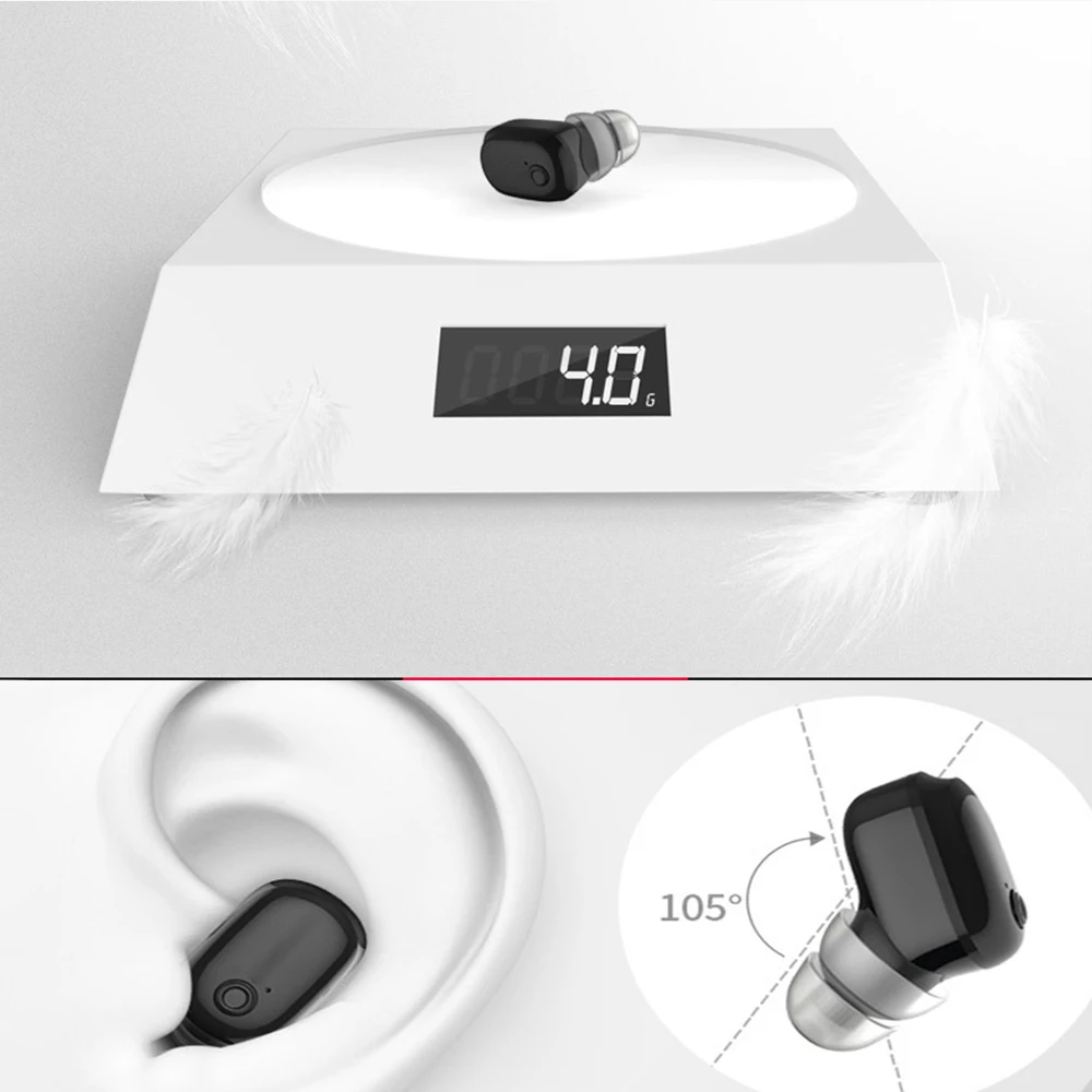U6 Беспроводной Bluetooth наушники стерео капельки невидимки спортивные с микрофоном