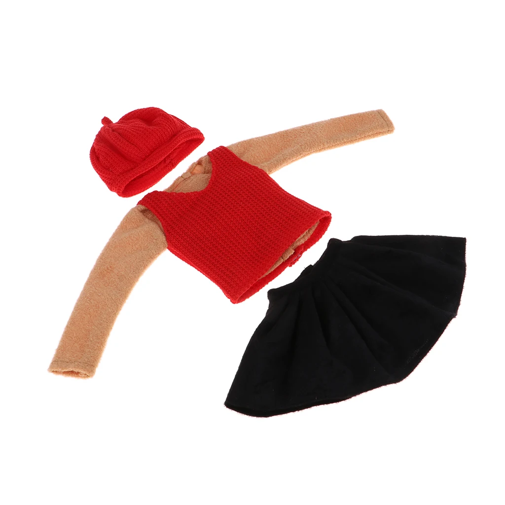 Handmade 1/3 BJD Doll Clothes - Pullover Sweater Vest & Miniskirt Berets For Night Lolita BJD Doll Party Dressup Costume