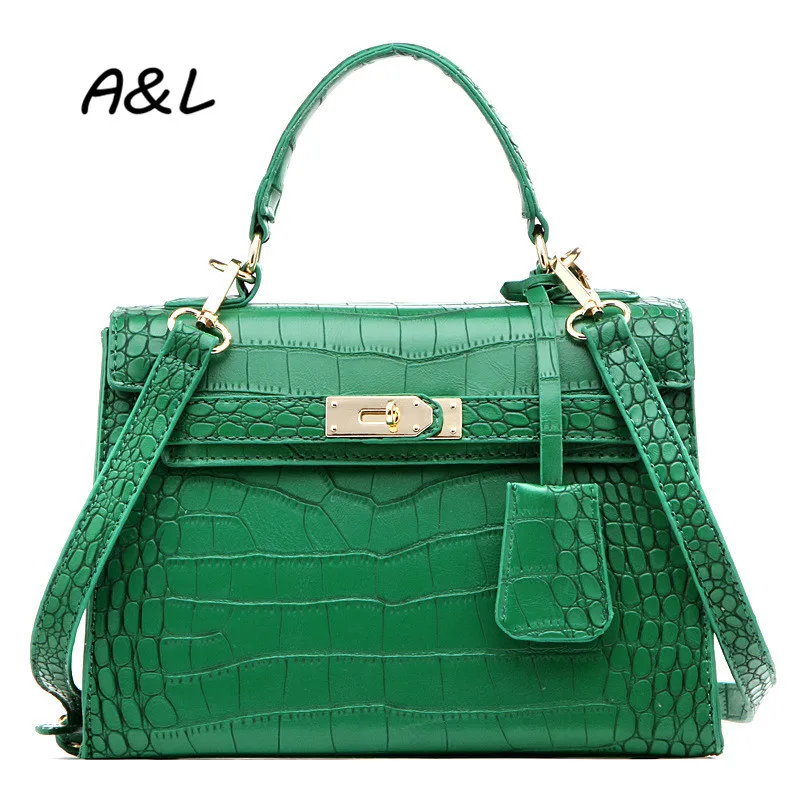 

2016 Women Handbag New Fashion Platinum Package Brand Crocodile Pattern Tote Lady Business Leisure Shoulder Messenger Bag A0077