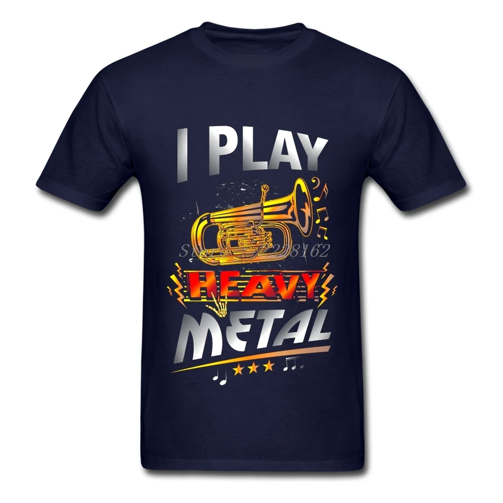 Роскошная брендовая футболка с надписью I Play Heavy Metal Мужская tuba футболки из