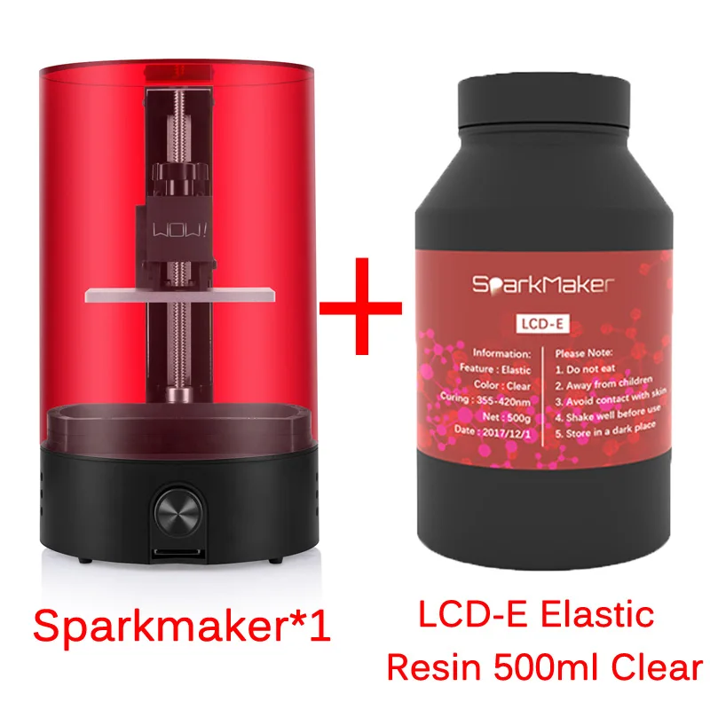 Sparkmaker УФ отверждения SLA/DLP/lcd 3d принтер объем печати 98 мм* 55 мм* 125 мм ваш первый 3d Impresora для ювелирных изделий стоматологических моделей - Цвет: Printer add LCD-E