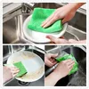 5/10/15/20PCS Bamboo Fiber Dish Cloth High Efficient Anti-grease Cleaning towel Washing Towel Magic Kitchen Cleaning Wiping Rag 6