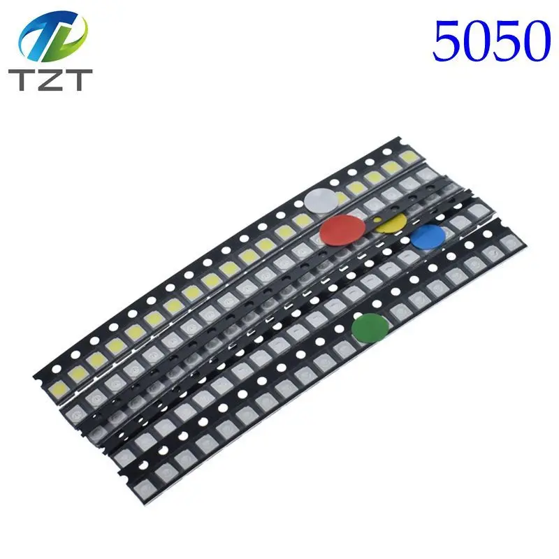 100 шт. = 5 цветов x 20 штук 5730/5050/1210/1206/0805/0603 светодиодный Диод ассортимент SMD светодиодный Диод комплект зеленый красный белого и синего цвета желтый 5630 Сумки из натуральной кожи