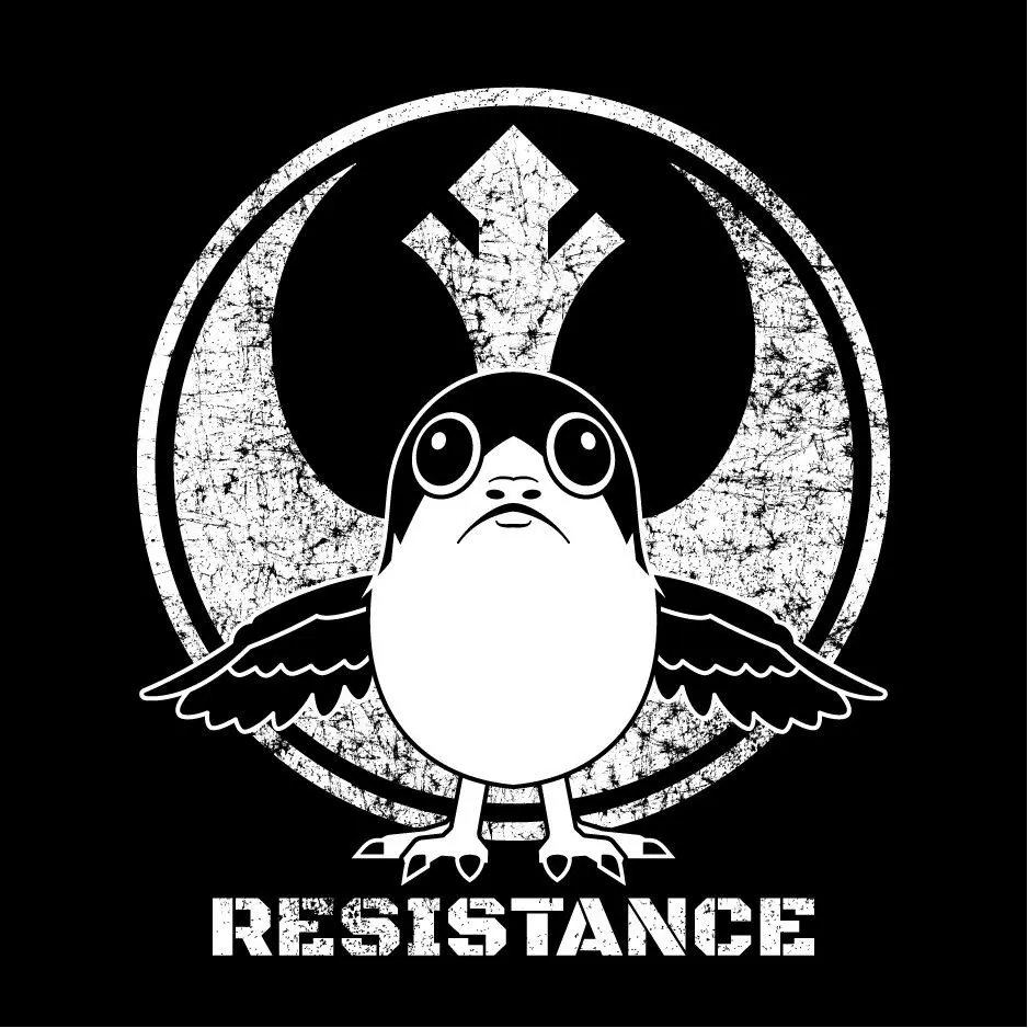 

star wars the last jedi PORG Resistance t-shirt screen printed Ladies Relaxed Free shipping Print T Shirt Mens Short Sleeve Hot