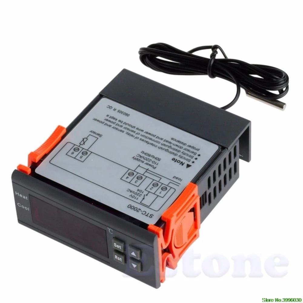 

STC-2000 220V -55~120degree Digital Temperature Controller Thermocouple with Sensor