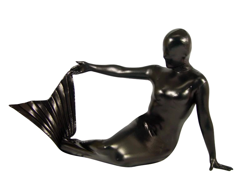 black mermaid bodysuit zentai