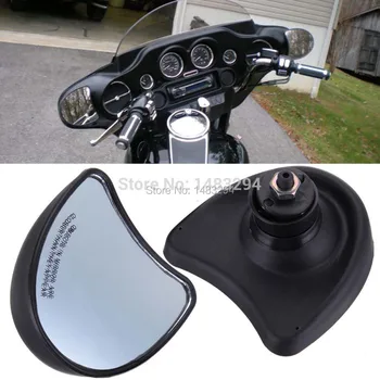 Black New Fairing Mount Rearview Mirror Hot Sale Fits For Harley Davidson Street Glide FLHX 10mm  1996-2013