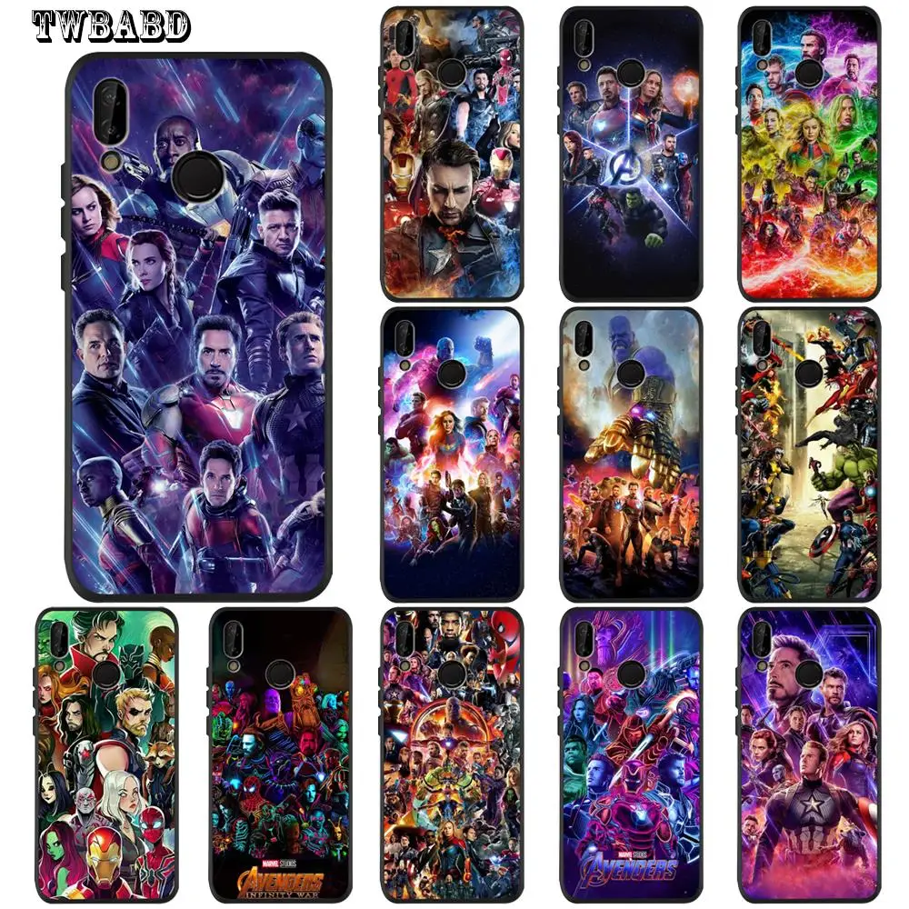

For Cover Huawei P20 Lite Luxury Marvel Avengers Thor Thanos iron Man Case for Huawei P30 Lite Pro P8Lite P9Lite 2017 P Smart