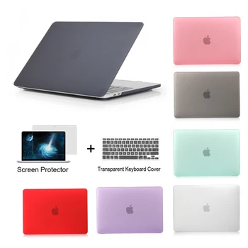 

laptop Case housse For Mac Book Air 13case A1466 Pro Retina 11 12 13 13.3 15 15.4 inch with Touch BarA1706 A1707+Keyboard Cover