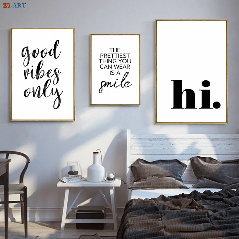 Motivational Quotes Posters and Prints Modern Canvas Painting Large Wall Art Wall Pictures for ...