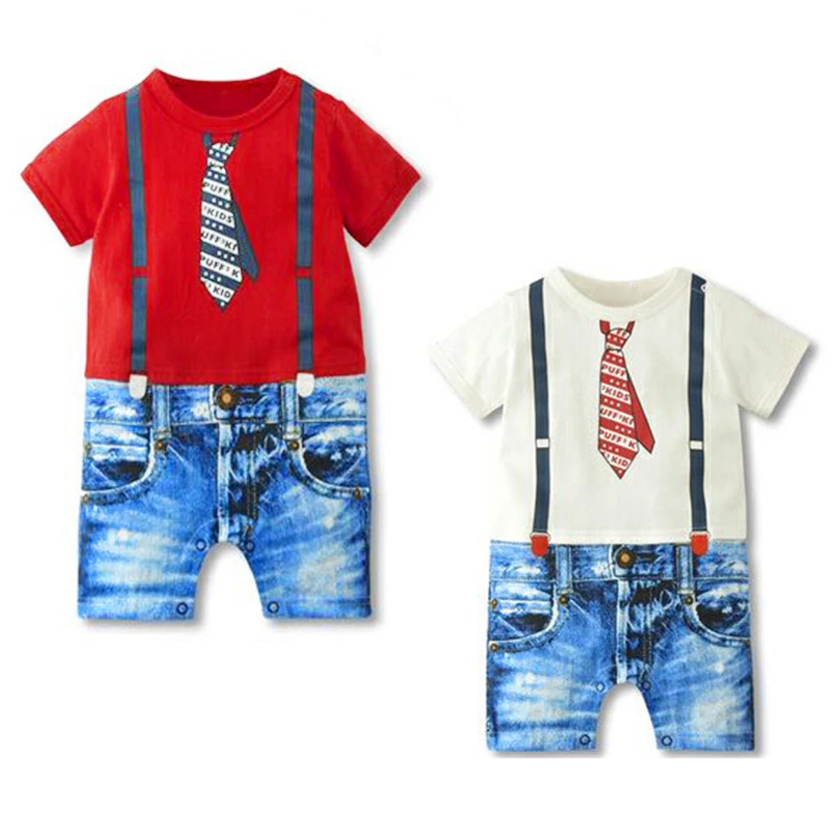 Униформа-комбинезон для новорожденных и маленьких мальчиков; комбинезон для маленьких мальчиков и девочек; джинсы с имитацией ремешка; джинсовая одежда с принтом; джентльмен