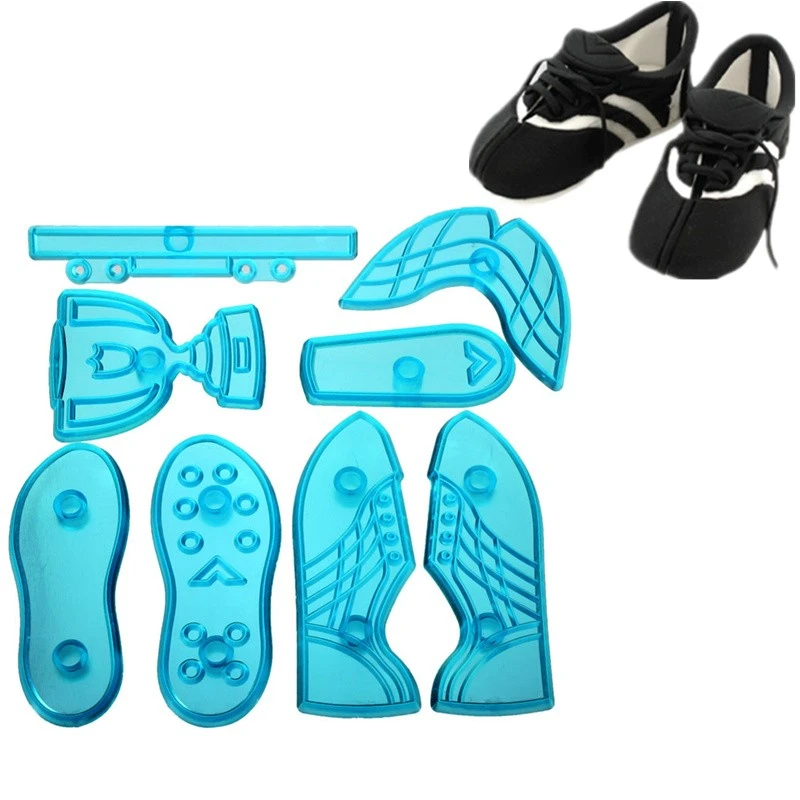 

8pcs/Set Cake Mold Decorating DIY Tools Plastic Fondant Cutter Create Worldcup Soccer Boot Trophy Football Sugarpaste Craft