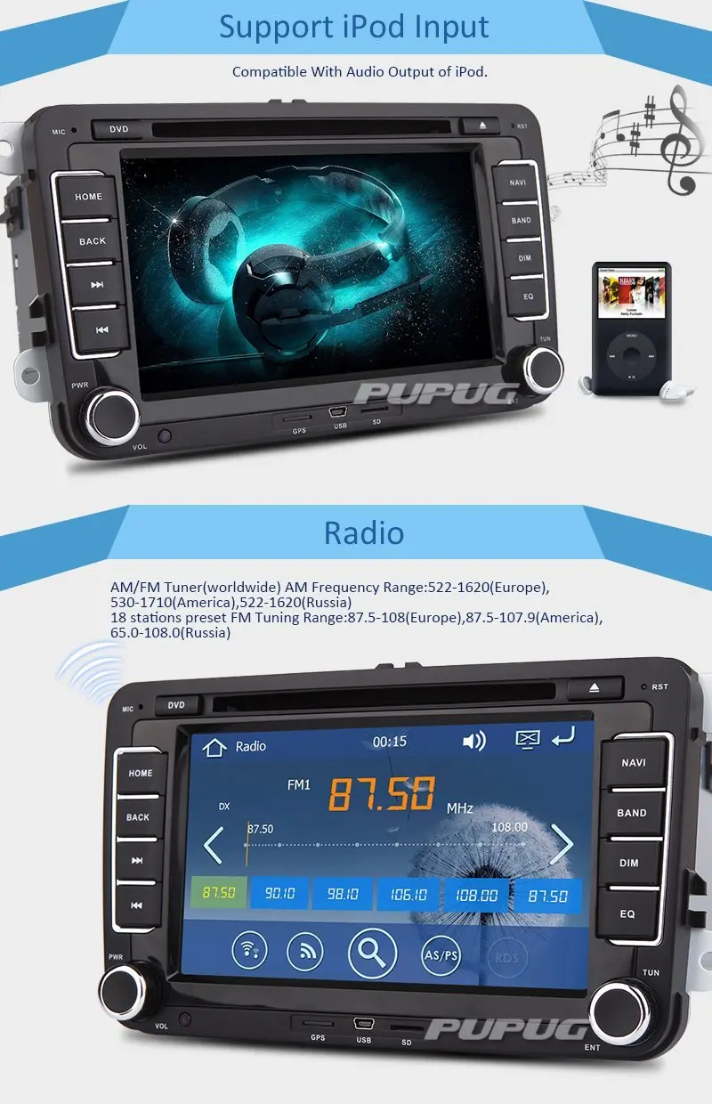 Best EinCar Double Din Car Stereo GPS Navigation 7