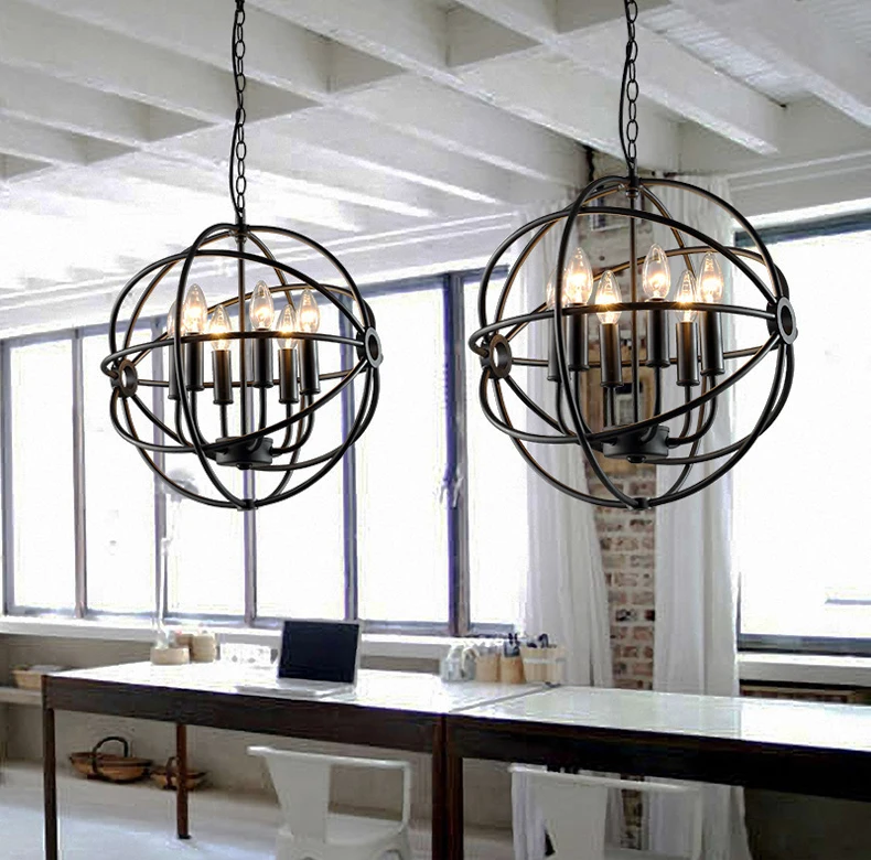 Лофт американский стиль ретро скандинавский винтажный подвесной светильник Железный промышленный подвесной светильник для гостиной столовой светильник