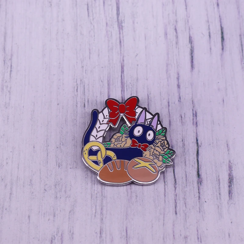 

Cute Bowknot luna cat enamel pin Sailor Moon inspired brooch pin