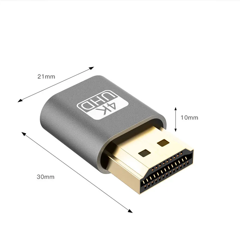 4K HDMI виртуальный дисплей eat пустышка разъем эмулятор отображения VGA адаптер DDC