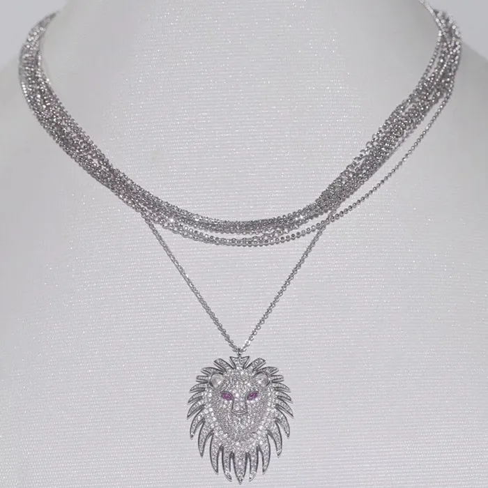 

Designer Fashion 925 Sterling Silver Jewelry 3A Cubic Zirconia Party Necklace