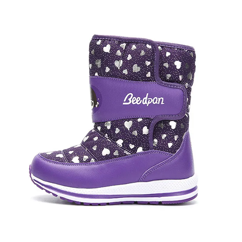 

Mioigee 2019 New Children Snow Boots Kids Girls Boots Warm Winter Cotton Shoes For Girls Children Snow Boots Size EUR 26-37#