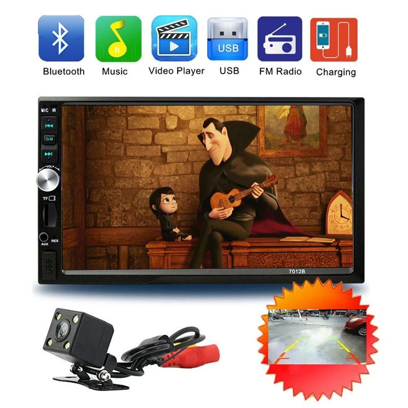 

Promotions 7" Car Multimedia Player 2 Din Car Radio Bluetooth MP5 Player Autoradio Car DVD USB SD AUX Support Rear View Camera