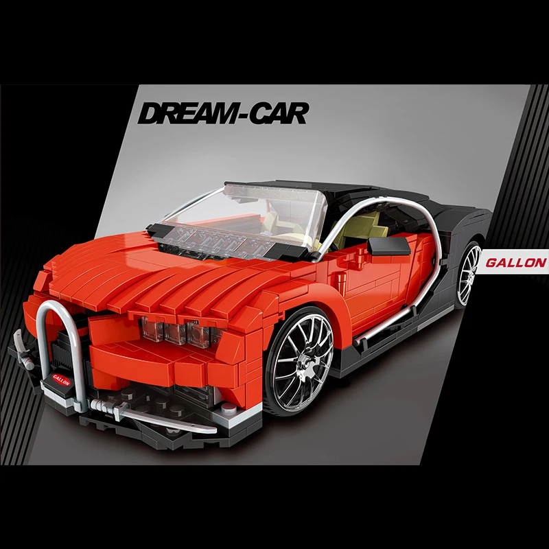 

XingBao 859Pcs The Gallon Super Car legoings Creator MOC Technic Model Building Blocks Bricks Technician DIY Toys For Children
