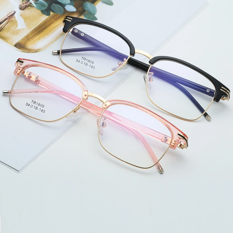 Computer Myopie Optische Mode Männer Männlich Metall Rosa Volle Augen Frauen Für Gläser Brillen P8qwCw