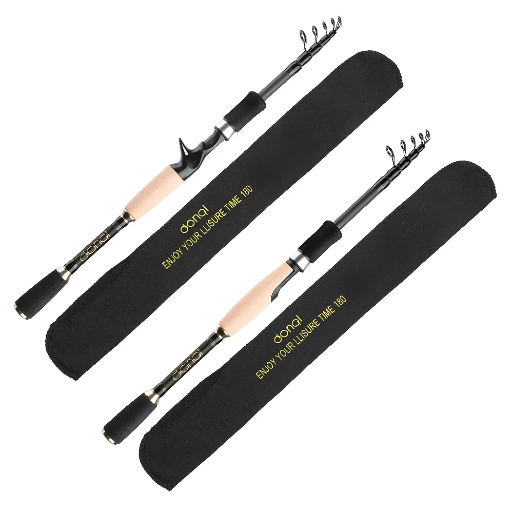 DONQL 1Pcs Telescopic Fishing Rod Spinning Casting lure weight Ultralight Carbon Fibe Rod Power Hand Fishing Tackle Fish Pole主图02 (5)