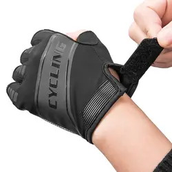 1 пара велосипедные перчатки Мужская половина пальцем Для женщин летние спортивные противоударный велосипед перчатки MTB велосипеда