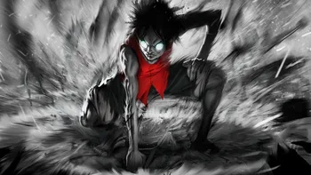 

0783B One Piece - OP Monkey D Luffy Fighting Hot Japan Anime-Wall Sticker Silk Poster Light Canvas Decoration