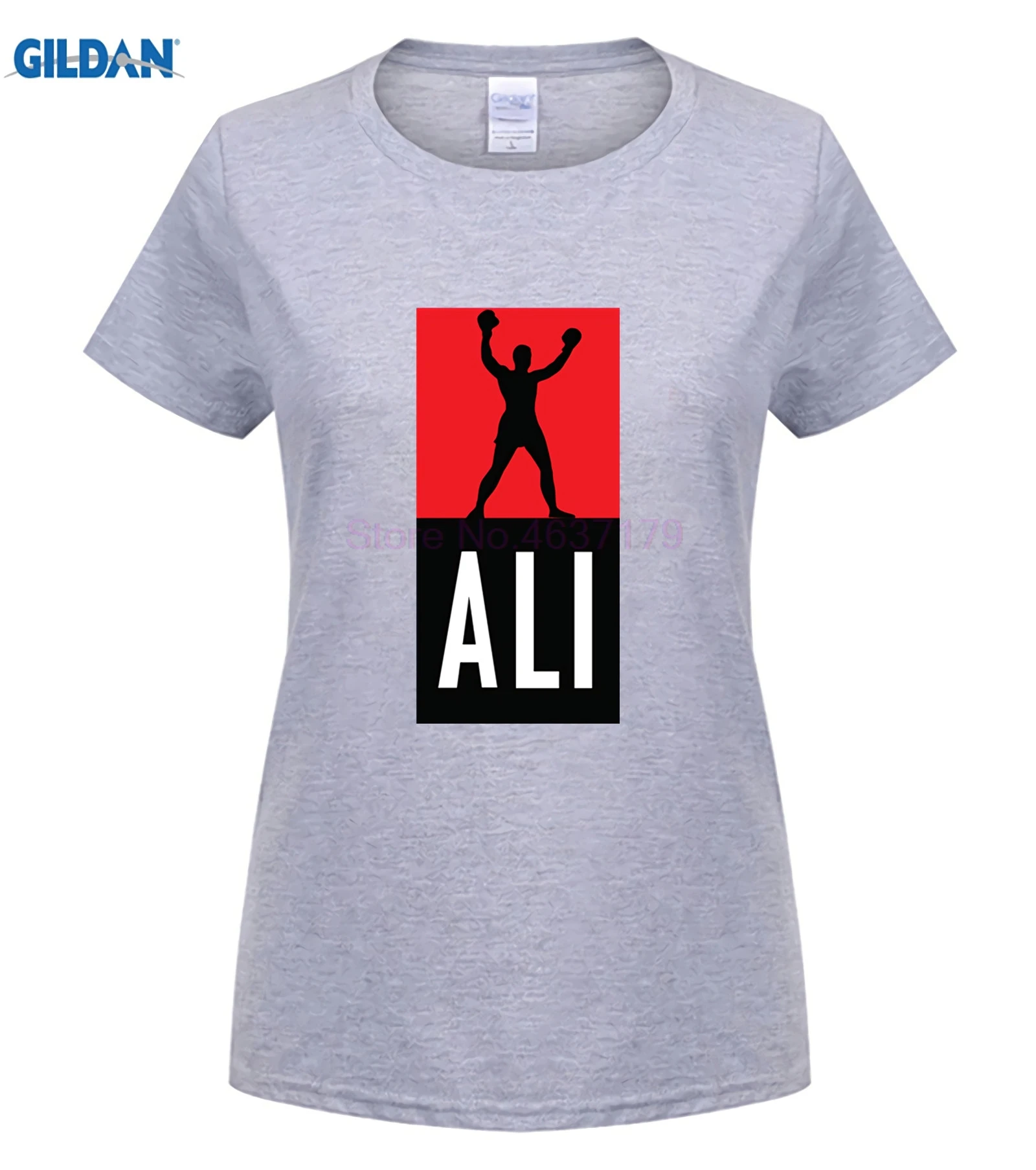 Футболка с Али-Мохаммадом летние мужские футболки s Muhammad ALI мужская повседневная одежда для фитнеса UFC MMA хлопковая Футболка Homme Топы И Футболки - Цвет: women Light grey
