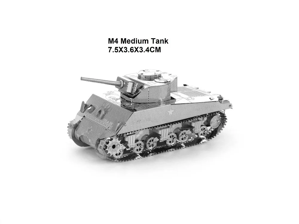 M4 Medium Tank model 3D laser cutting puzzle DIY metalic tank jigsaw free shipping best birthday