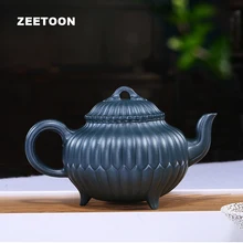 490 мл бутик подлинный исинский чайник мастер все ручной работы Китайский Здоровый Глиняный Чайник зеленый грязевой вязки узор горшок чайный набор