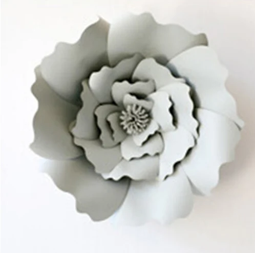 WEIGAO 20 Вт, 30 Вт, 40 см DIY гигантский Бумага цветы розы Искусственные цветы Свадебные украшения Арка с цветочным узором в виде кирпичной стены Baby Shower Декор - Цвет: Grey 2