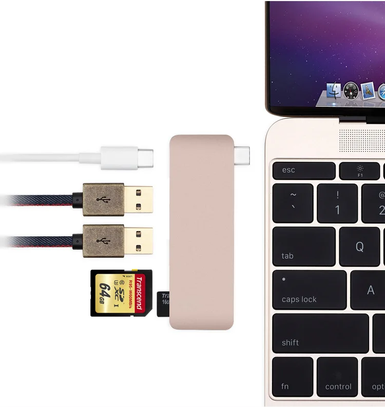 USB док станция 5 1 C 3 к 0 Type c SD TF кардридер адаптер для MacBook Samsung Galaxy S9 S8 Note 9