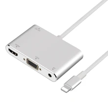 Cable Converter For Lightning To VGA HDMI Converter Digital AV TV Cable Adapter For Apple iPad iPhone X 8 7 6 Plus