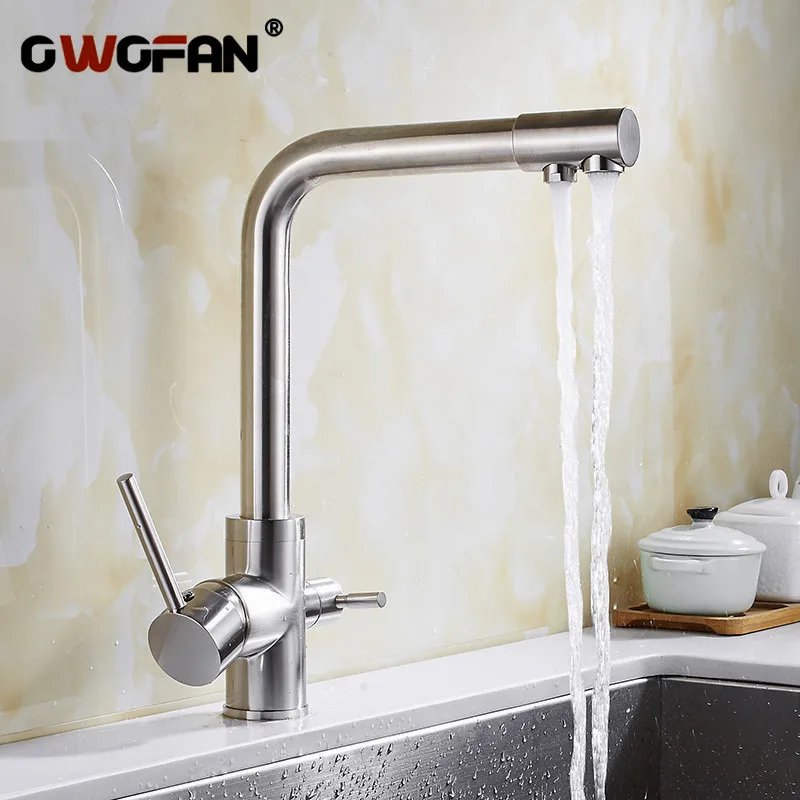 

Filter Kitchen Faucets Deck Mounted Mixer Tap 360 Rotation with Water Purification Features Mixer Tap Crane For Kitchen N22-072