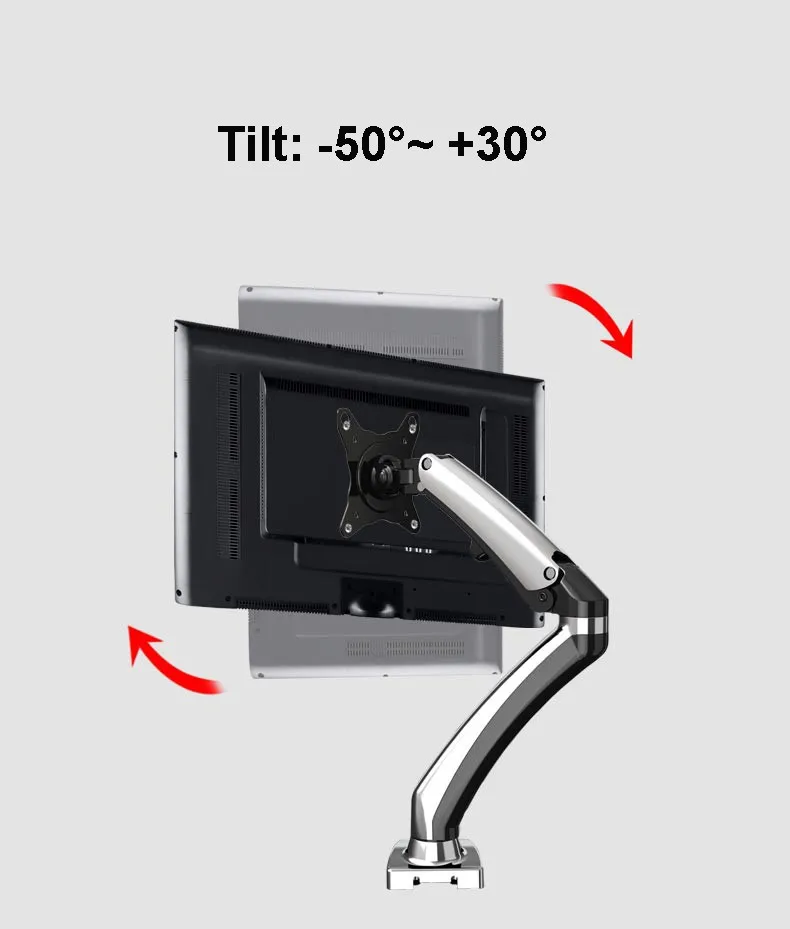 Новинка NB F180 газовая пружина полное движение 1"-27" двойной экран Настольная подставка для монитора Зажимная/втулка тв крепление с двумя портами usb