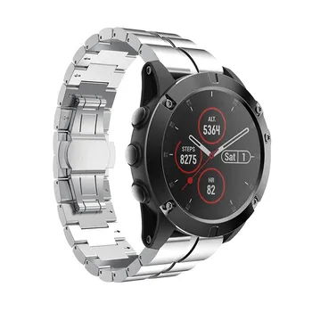 

Watch Band Kit Steel Strap Replacement Watchband for Garmin Fenix 5X Plus Smartwatch GDeals
