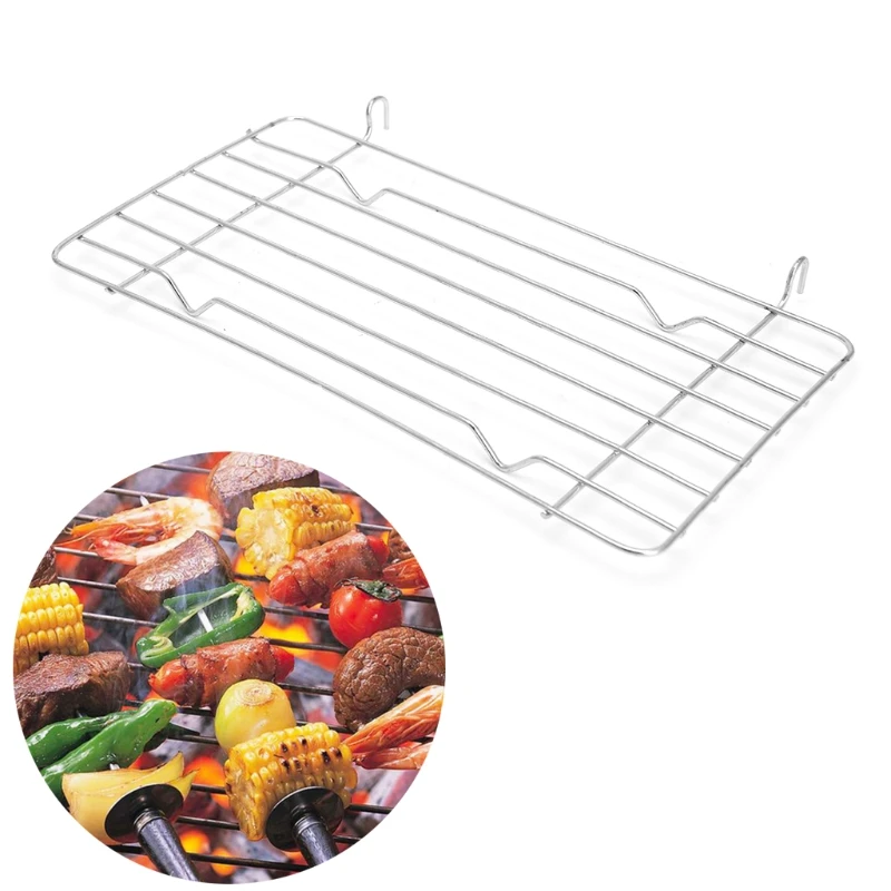 

Charcoal Barbecue Grill Grid Replace Steaming BBQ Metal Wire Mesh Rack 26X13cm #0620