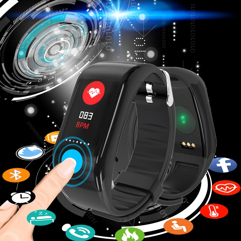 

BANGWEI Smart Sports Watch Color Screen Blood Pressure Heart Rate Monitor Fitness Tracker Smart Call Reminder For Android ios