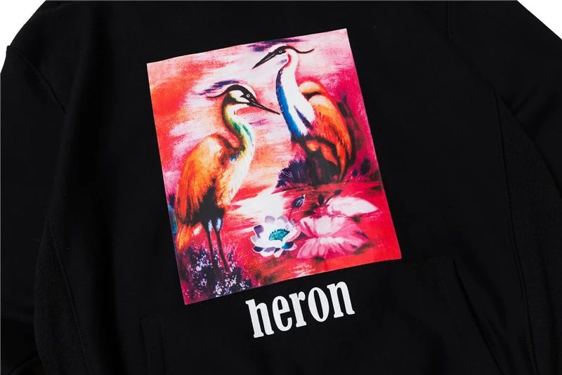 YouthCode High Street Justin Bieber Purpose Tour Heron Preston Sweatshirts Men Women Oversize Animals 3D Crane H/P Hoodie Men