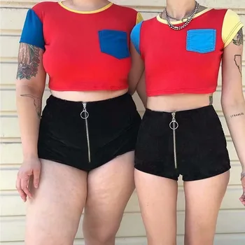 

BKLD Women Velvet Shorts Streetwear Casual High Waisted 2018 Autumn Sexy Front Zipper Velvet Shorts Feminino Womens Clothing